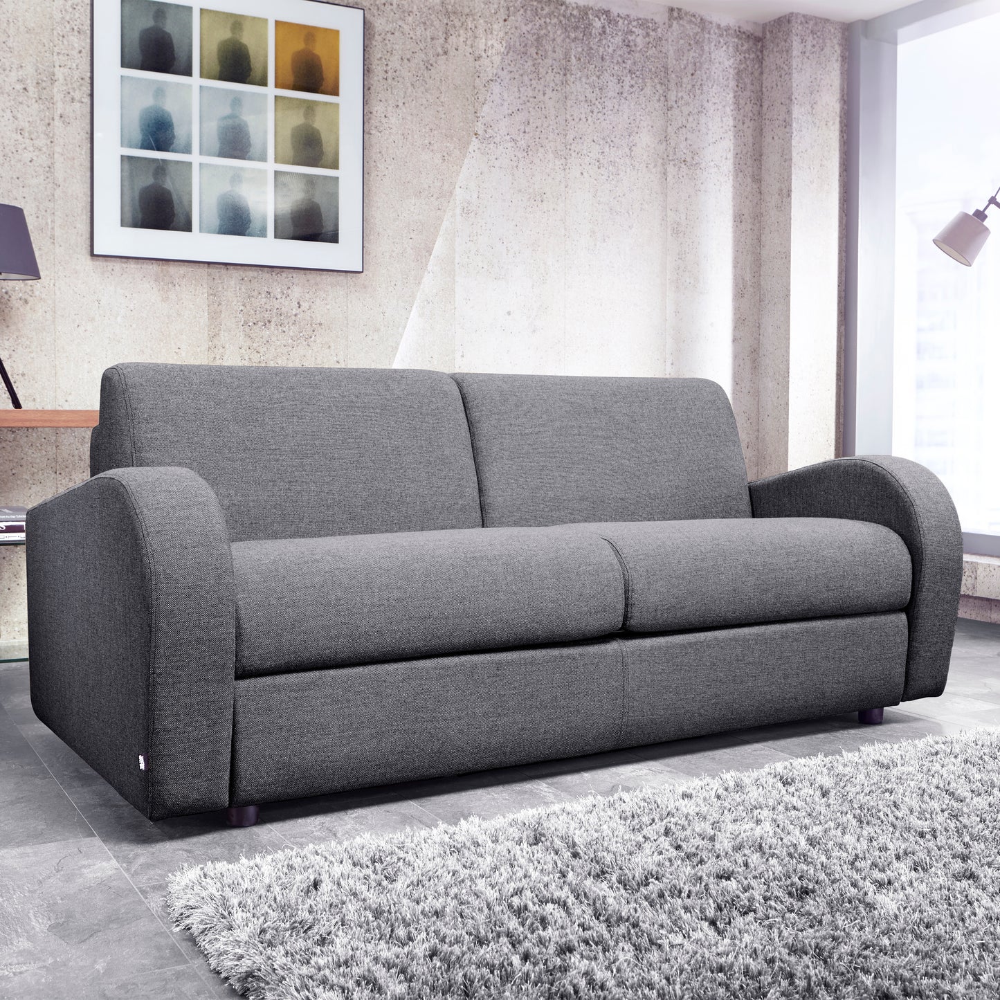 Retro Three Seater Sofa Bed