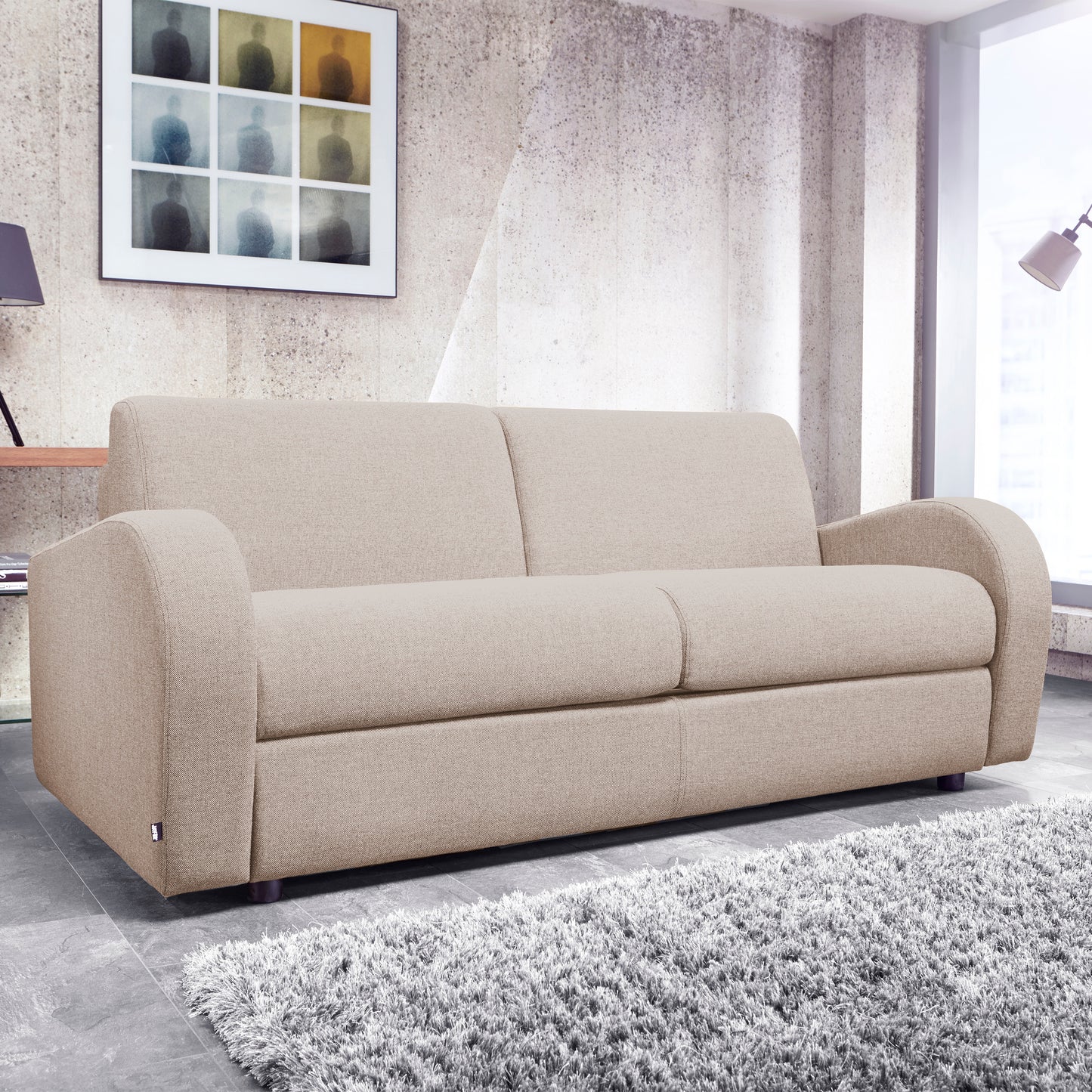 Retro Three Seater Sofa Bed