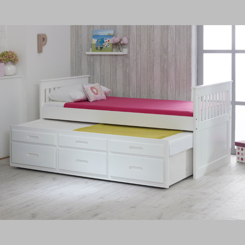 Captain Trundle Bed White