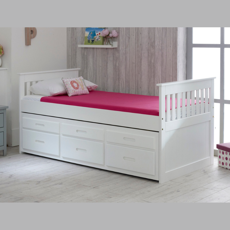 Captain Trundle Bed White